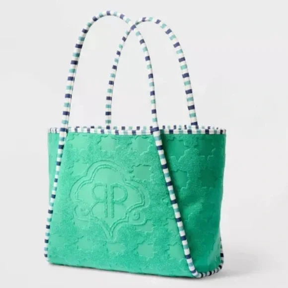 Star Geo Large Terry Beach Tote Bag Green - Roller Rabbit x Target - Picture 3 of 4